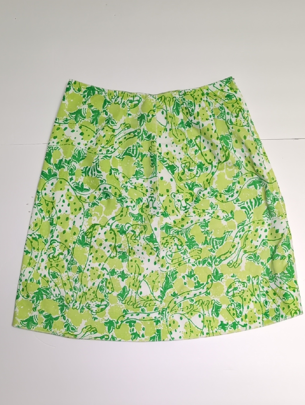 Vintage 60s/70s "The Lilly" Original Lilly Pulitzer Skirt with Green Leopard Pri